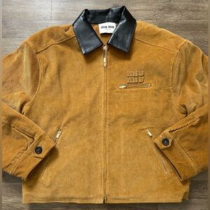 Miu Miu Brown Corduroy Bomber